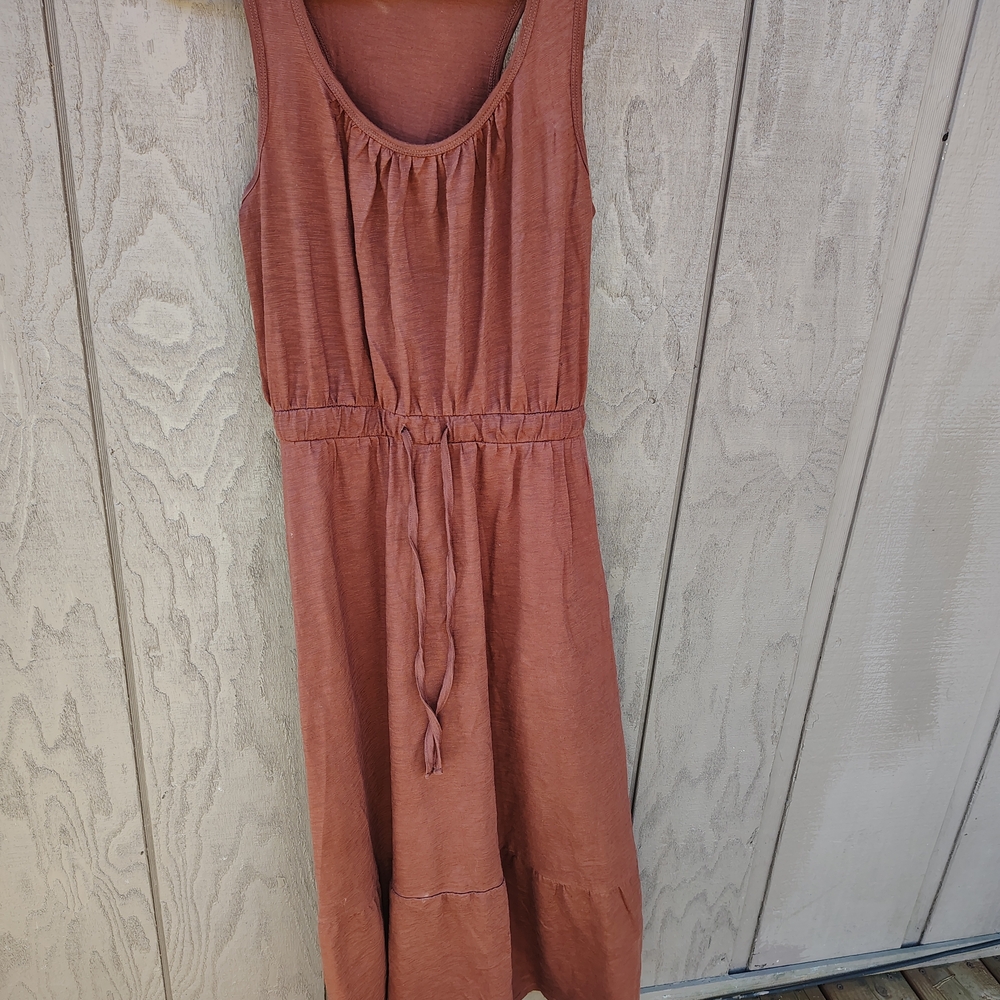 Pact Sleeveless Terracotta Maxi Dress